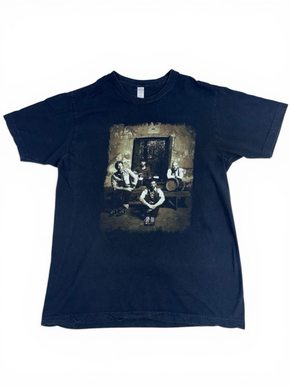 Vintage Coldplay Viva La Vida Tour 2009 Band T Shirt Mens Medium Black Tultex